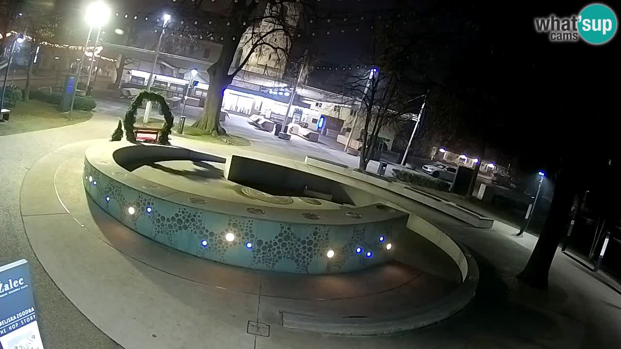 Bier-Springbrunnen Webcam Žalec – Grünen Goldes
