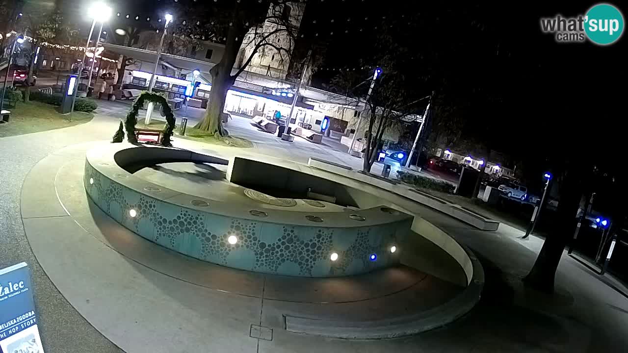 Bier-Springbrunnen Webcam Žalec – Grünen Goldes