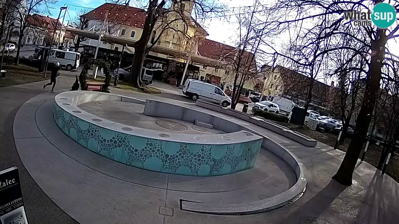Bier-Springbrunnen Webcam Žalec – Grünen Goldes
