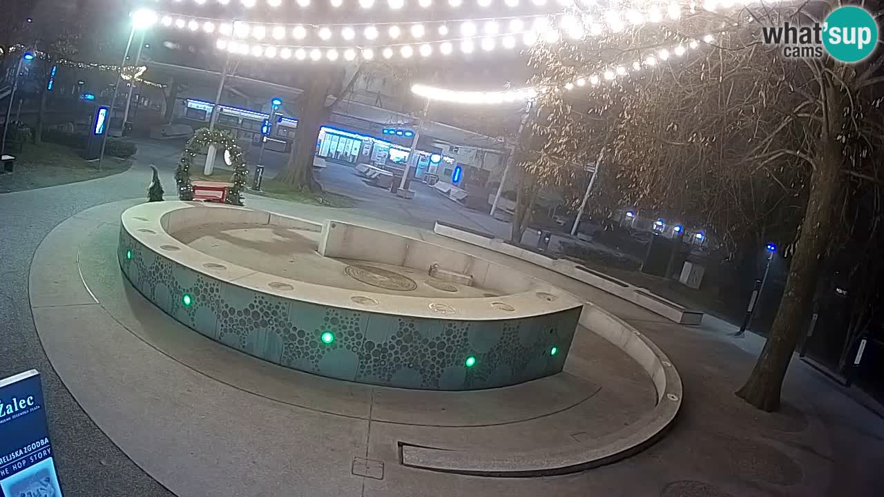 Bier-Springbrunnen Webcam Žalec – Grünen Goldes