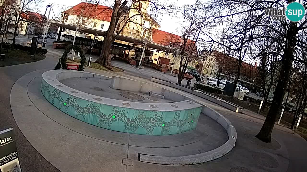 Bier-Springbrunnen Webcam Žalec – Grünen Goldes