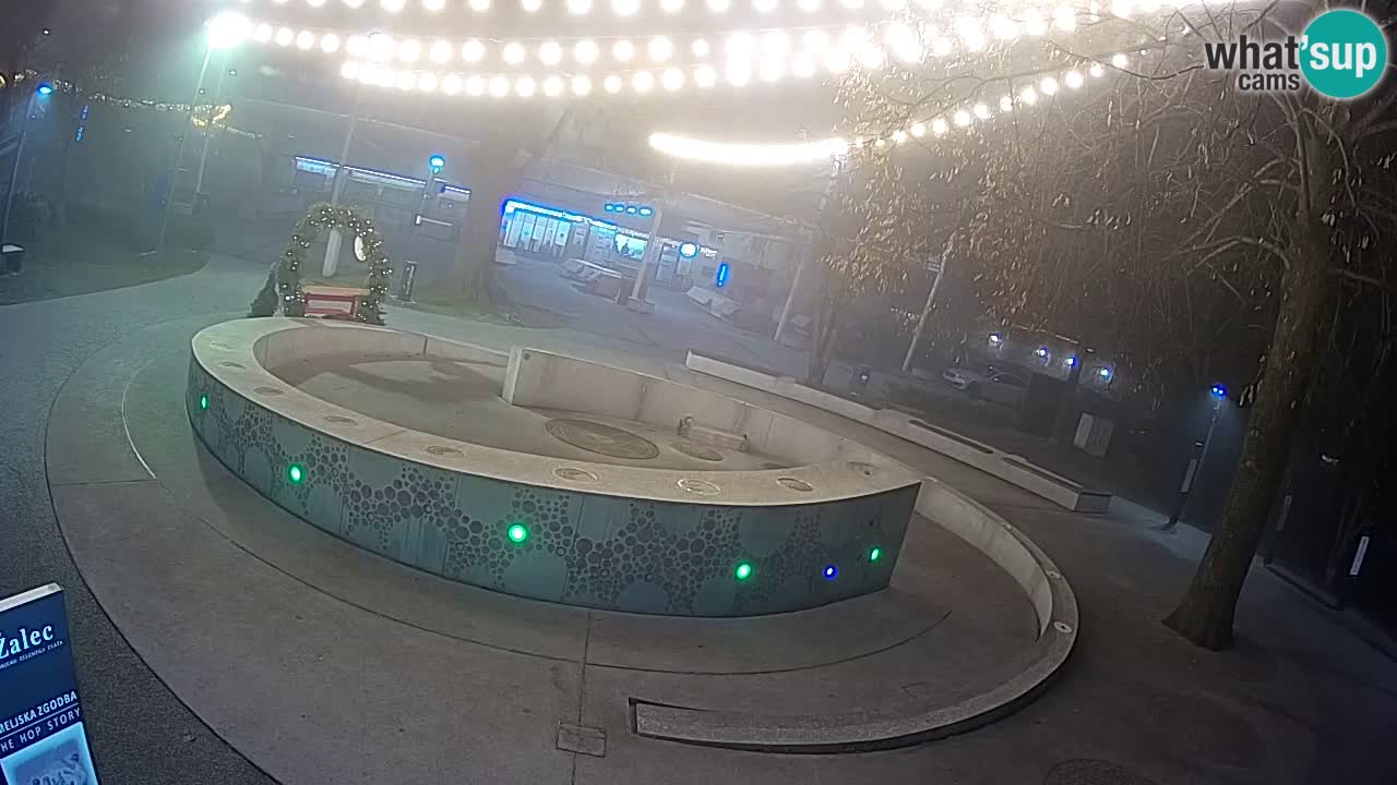 Bier-Springbrunnen Webcam Žalec – Grünen Goldes