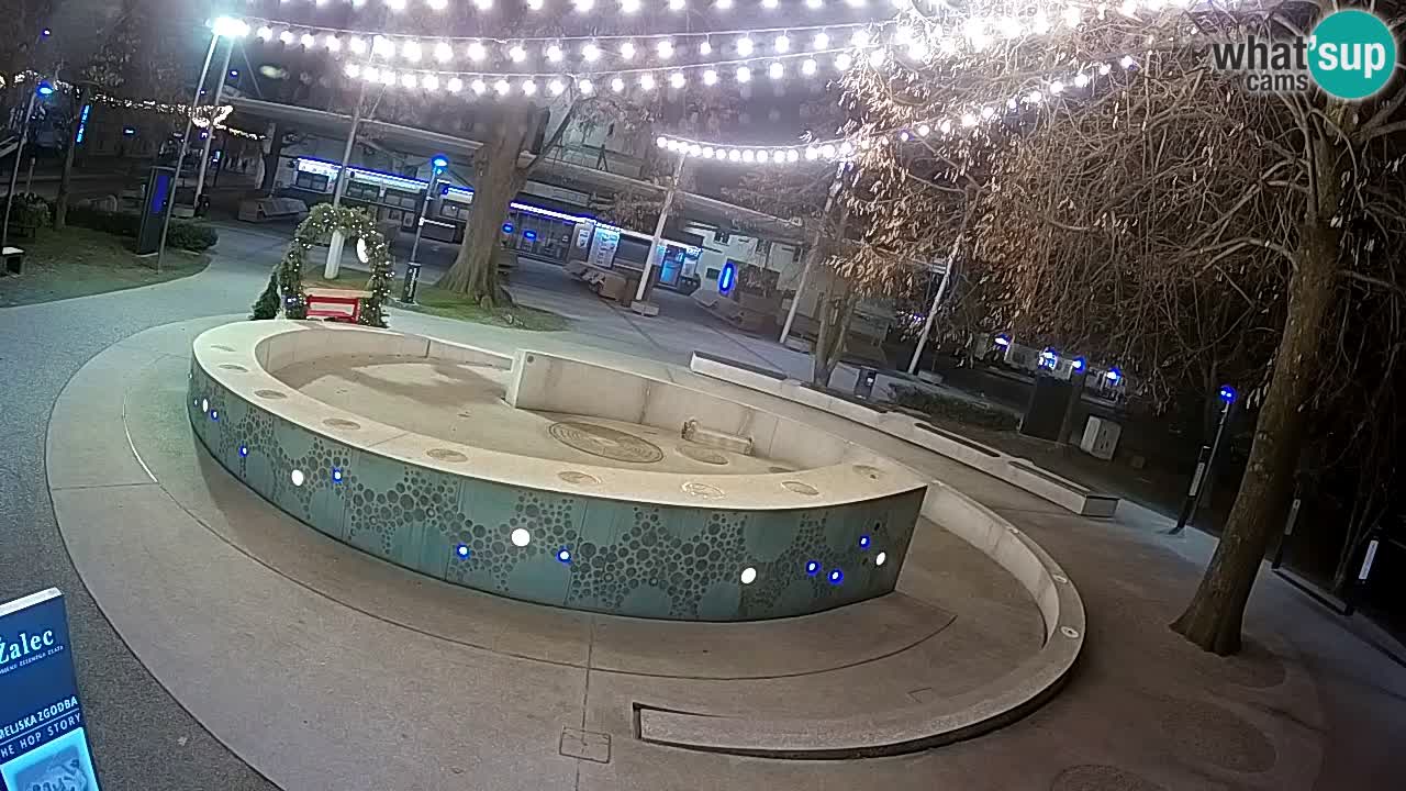 Bier-Springbrunnen Webcam Žalec – Grünen Goldes