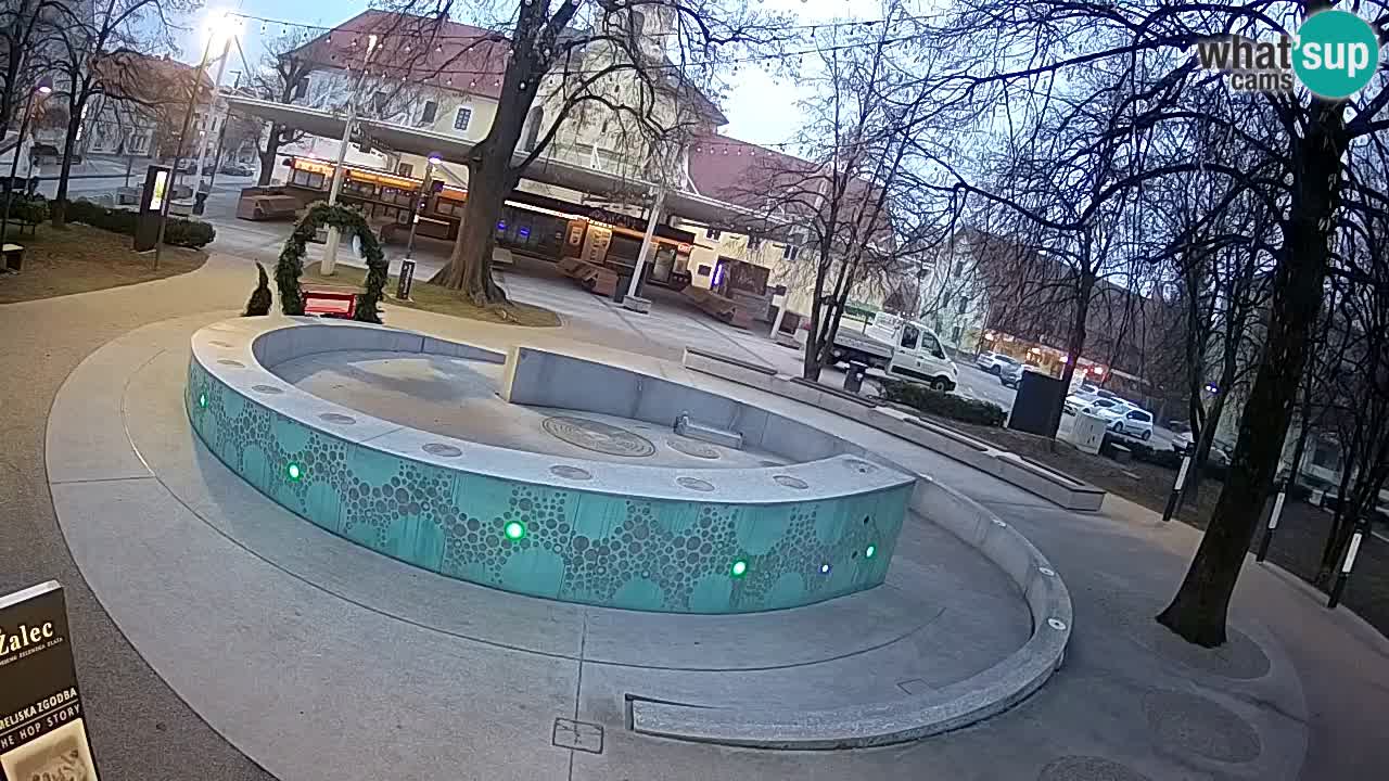 Bier-Springbrunnen Webcam Žalec – Grünen Goldes