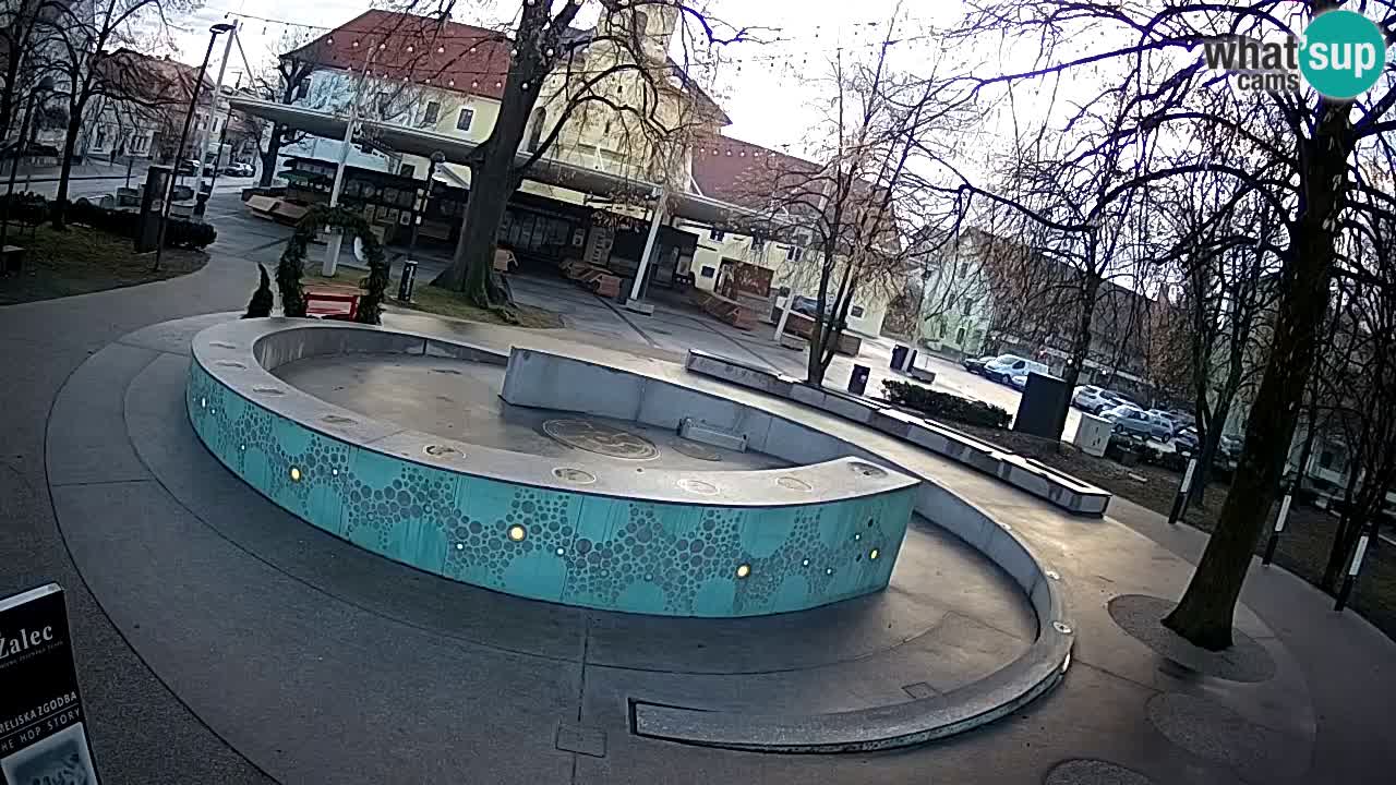 Bier-Springbrunnen Webcam Žalec – Grünen Goldes