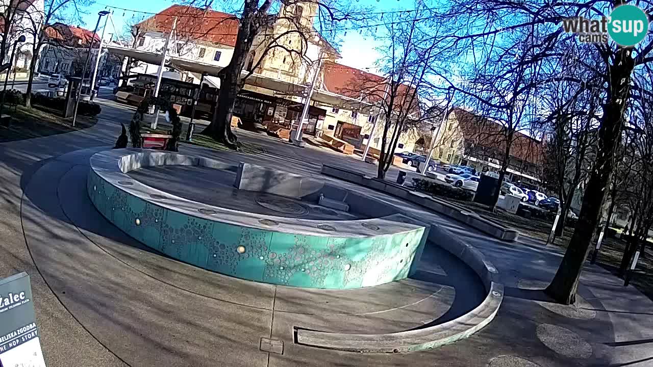 Bier-Springbrunnen Webcam Žalec – Grünen Goldes