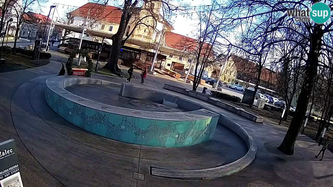 Fontaine à bière LIVE webcam – Or vert – Žalec