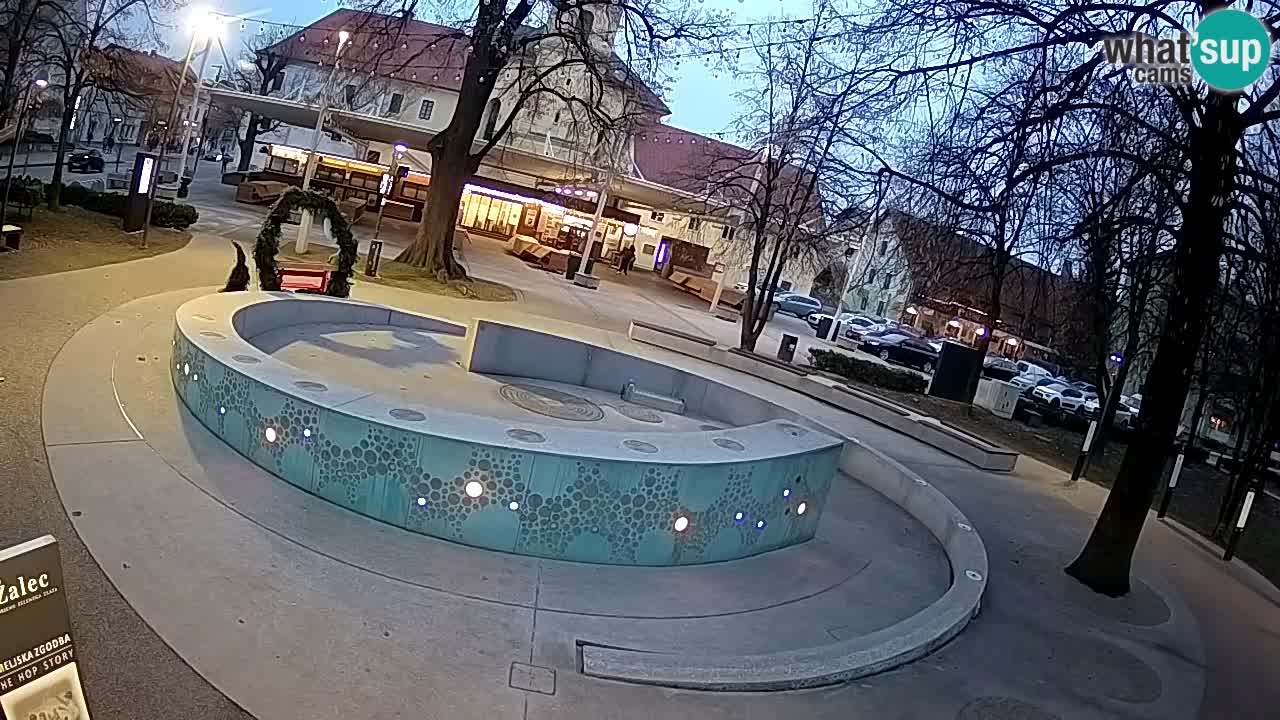 Bier-Springbrunnen Webcam Žalec – Grünen Goldes