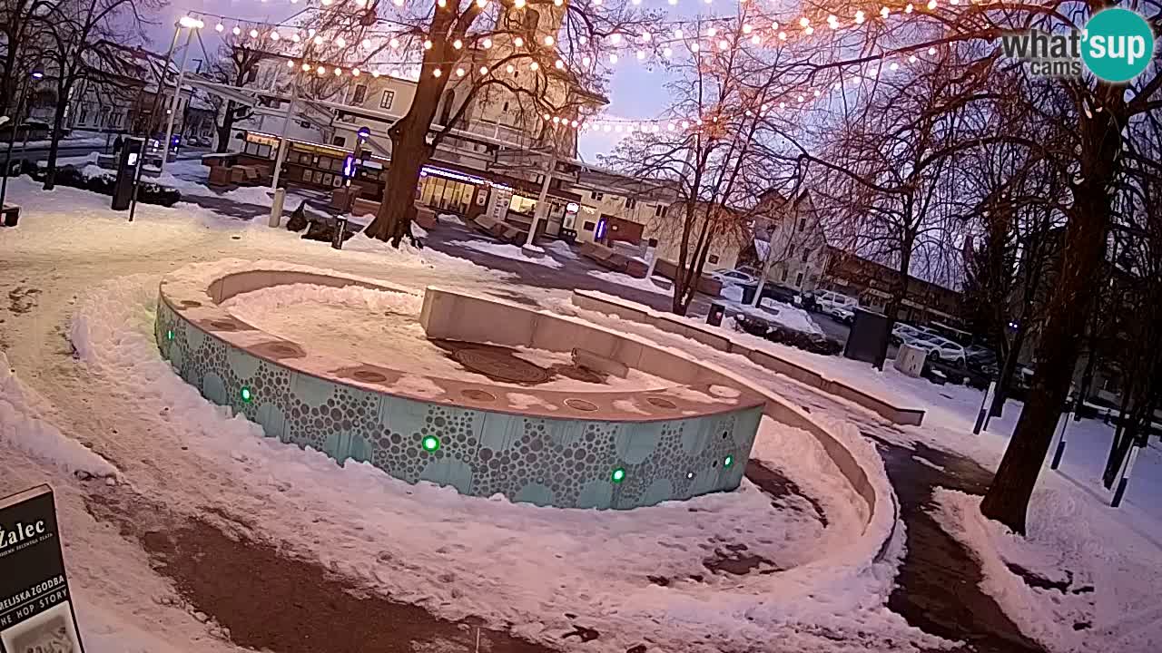 Bier-Springbrunnen Webcam Žalec – Grünen Goldes