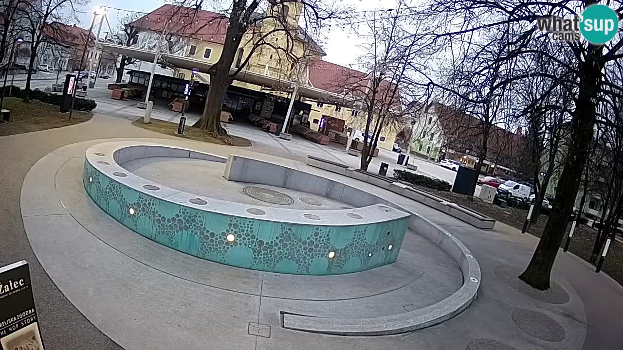 Bier-Springbrunnen Webcam Žalec – Grünen Goldes