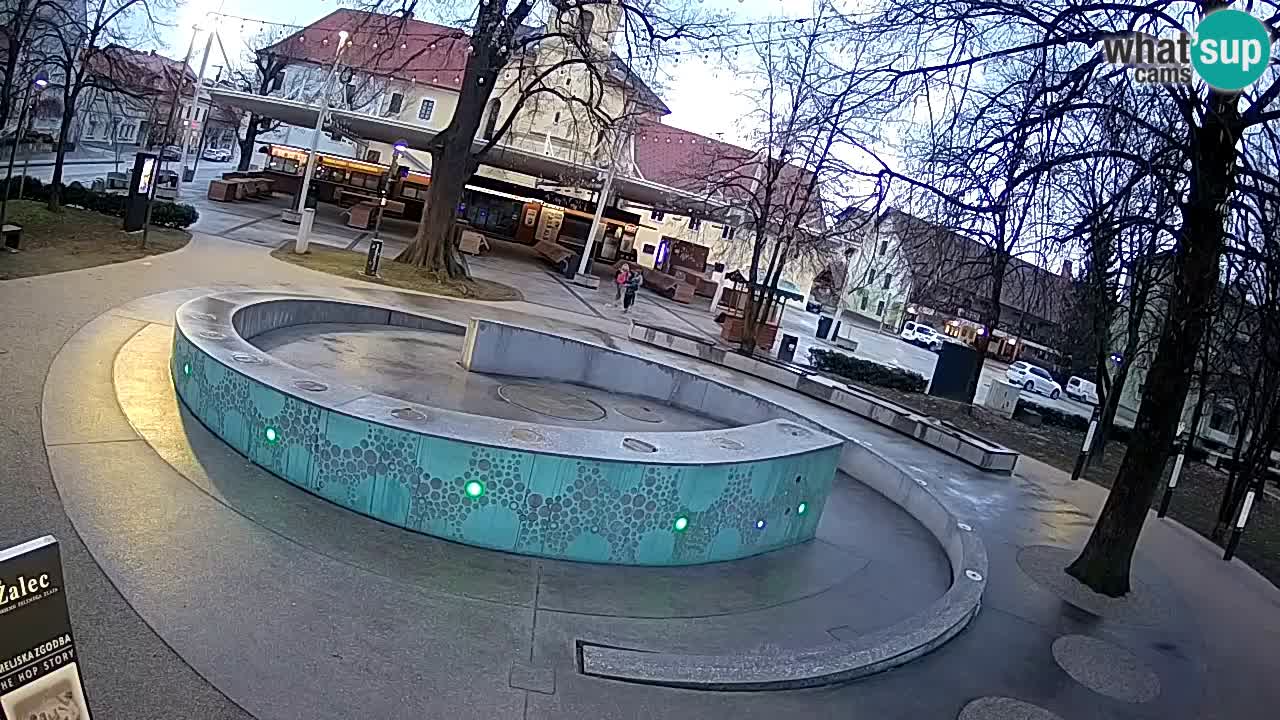 Bier-Springbrunnen Webcam Žalec – Grünen Goldes