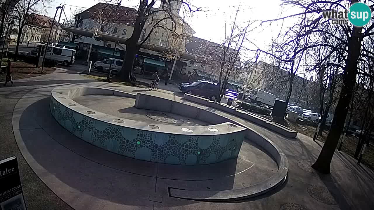 Bier-Springbrunnen Webcam Žalec – Grünen Goldes