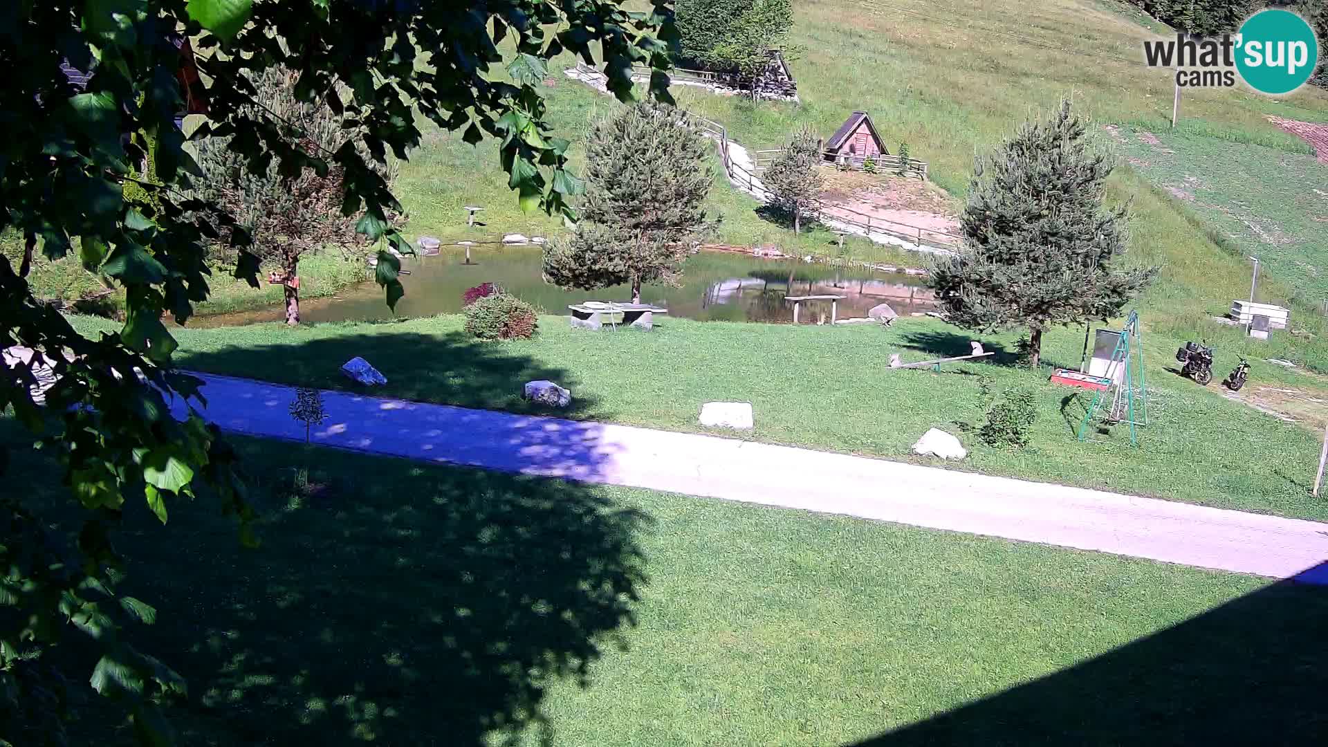 Stagno presso la Fattoria turistica Pr’Vrhovc | webcam in diretta