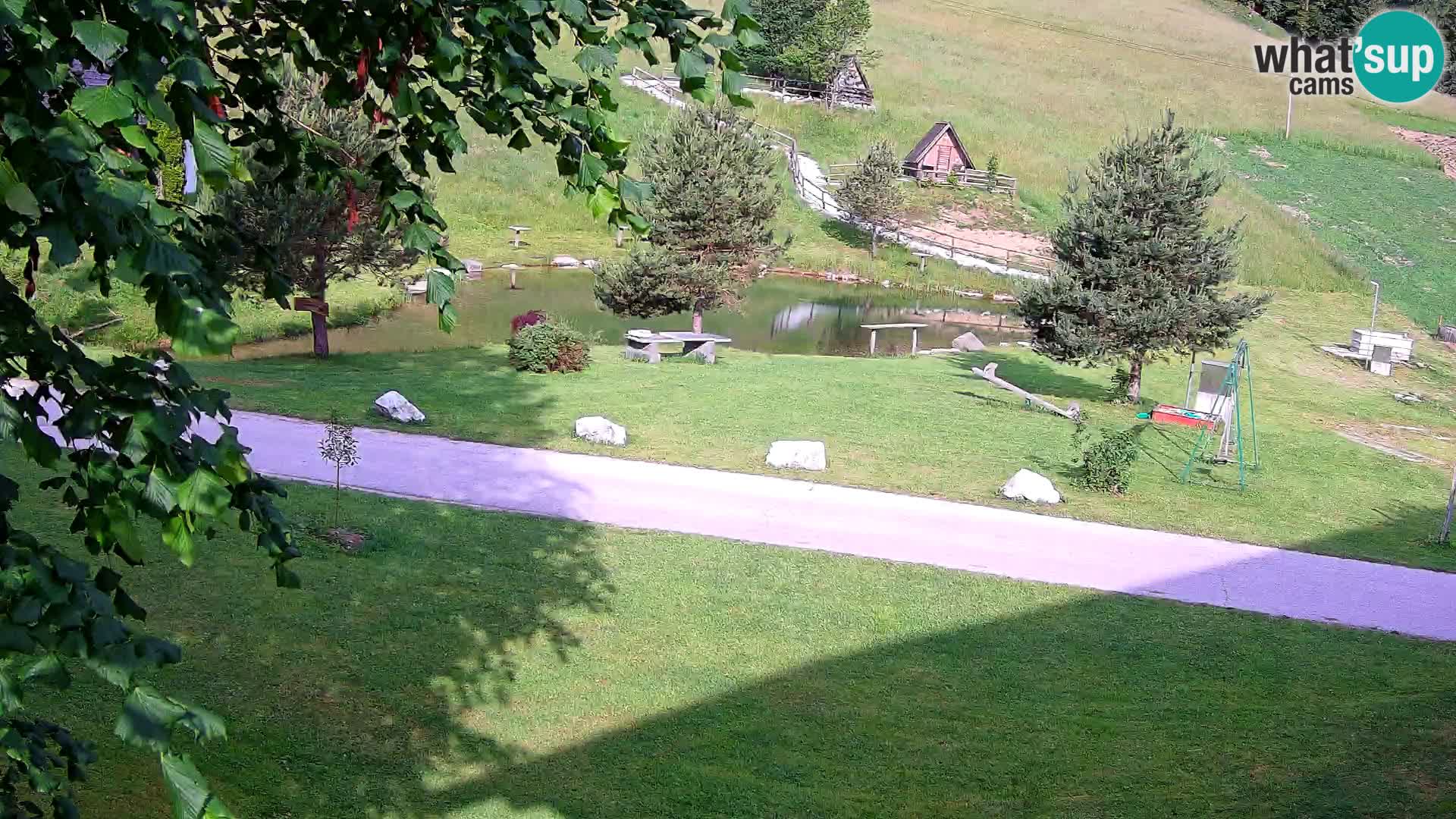 Stagno presso la Fattoria turistica Pr’Vrhovc | webcam in diretta