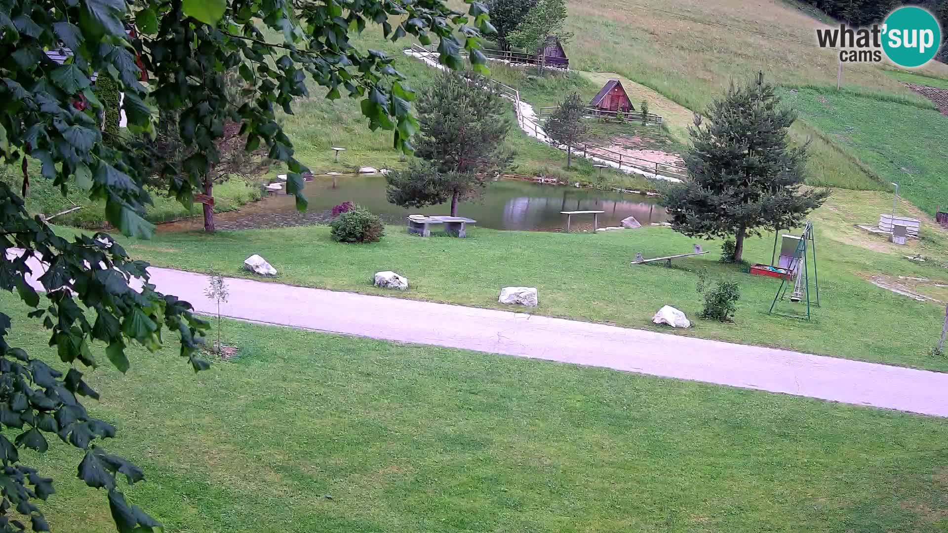 Stagno presso la Fattoria turistica Pr’Vrhovc | webcam in diretta