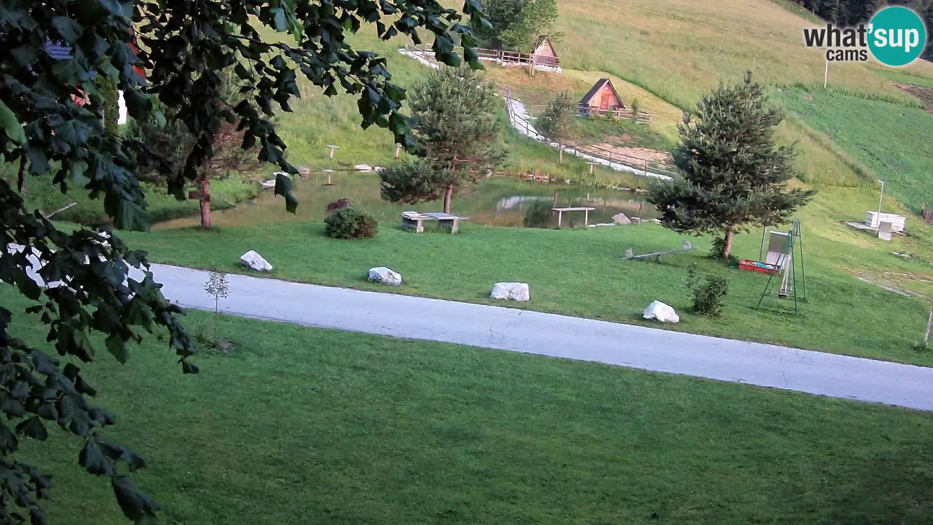 Stagno presso la Fattoria turistica Pr’Vrhovc | webcam in diretta