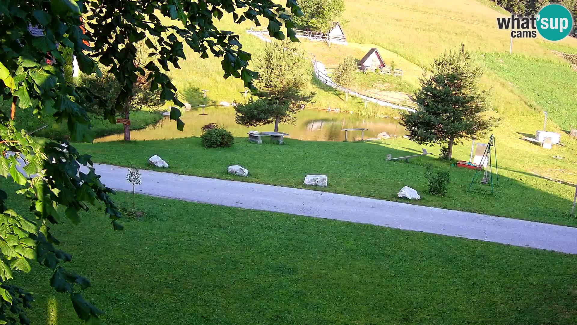 Stagno presso la Fattoria turistica Pr’Vrhovc | webcam in diretta