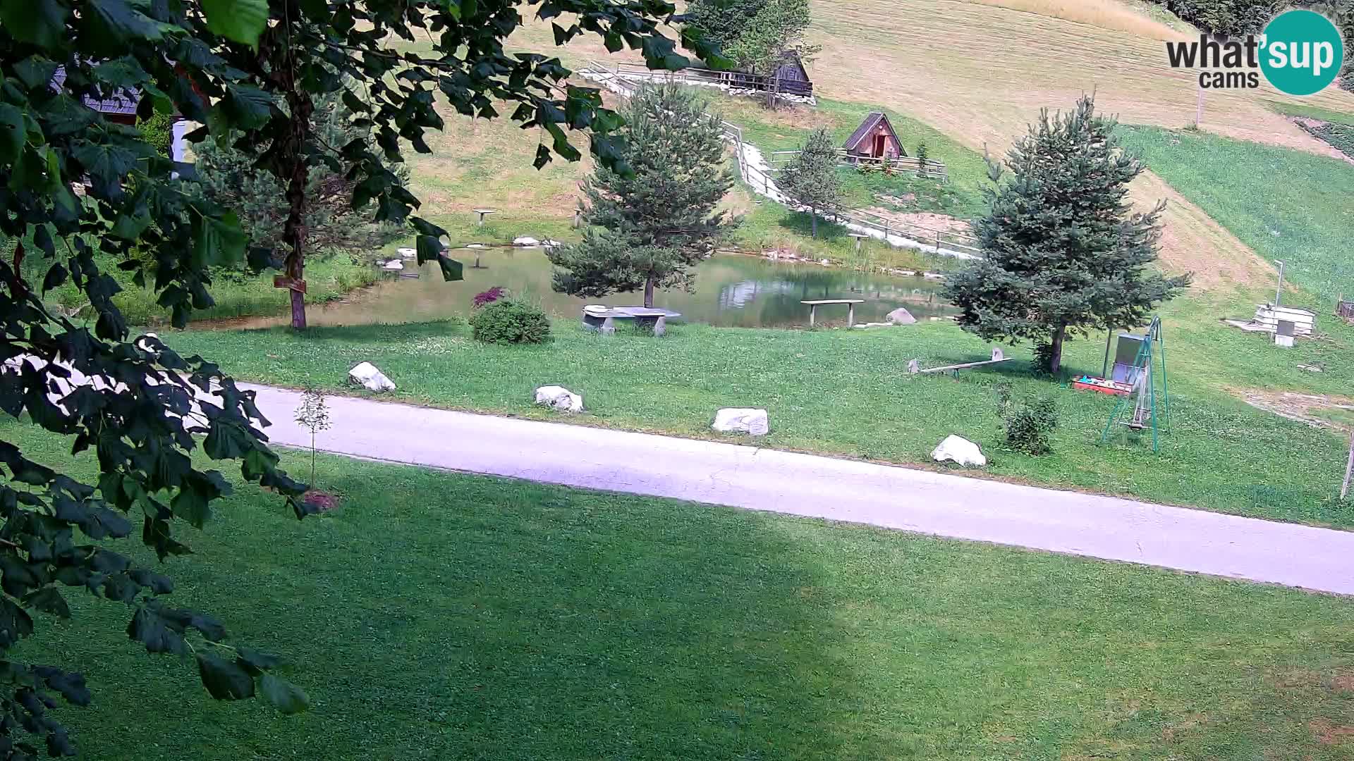 Stagno presso la Fattoria turistica Pr’Vrhovc | webcam in diretta