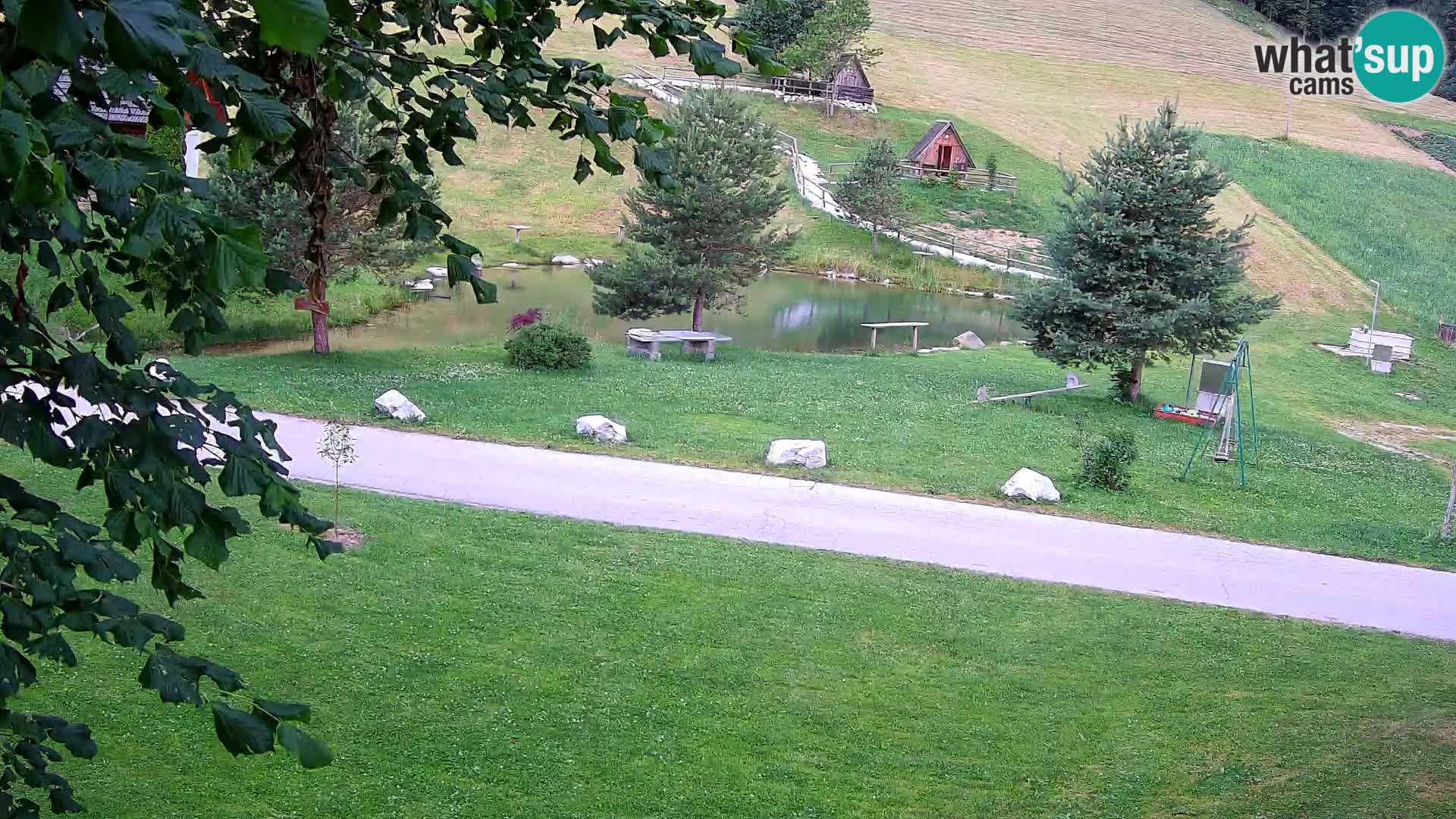 Stagno presso la Fattoria turistica Pr’Vrhovc | webcam in diretta
