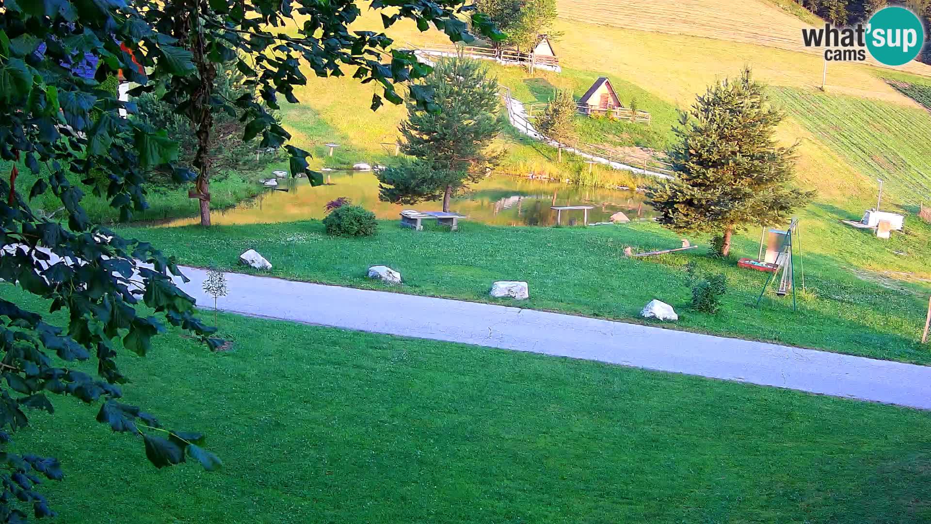 Stagno presso la Fattoria turistica Pr’Vrhovc | webcam in diretta