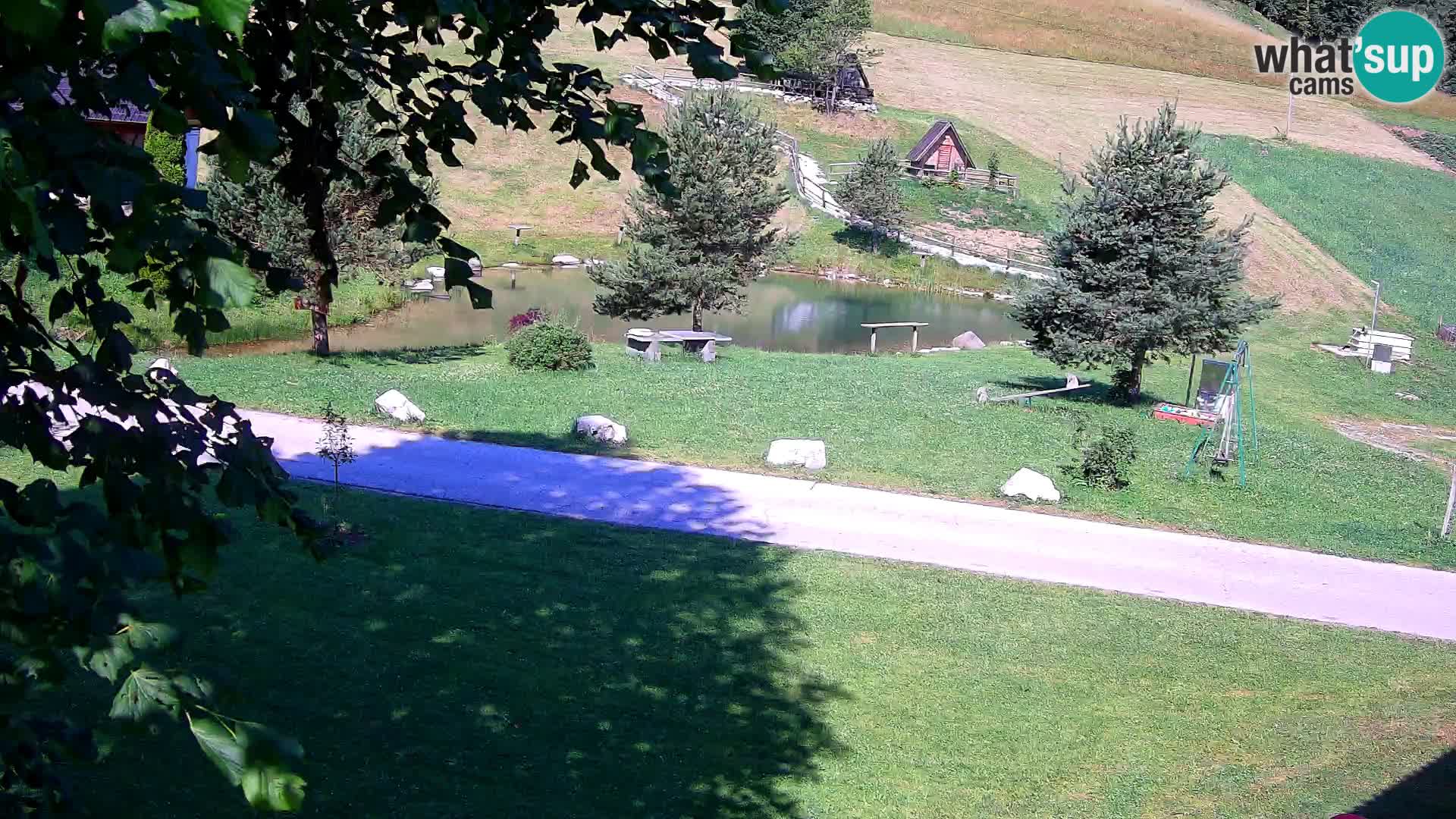 Stagno presso la Fattoria turistica Pr’Vrhovc | webcam in diretta