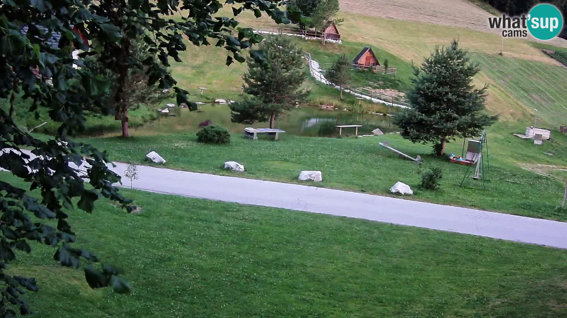 Stagno presso la Fattoria turistica Pr’Vrhovc | webcam in diretta