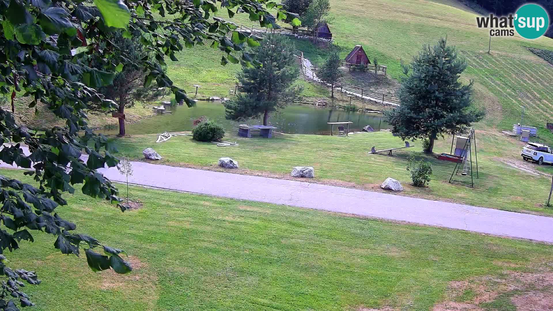 Stagno presso la Fattoria turistica Pr’Vrhovc | webcam in diretta