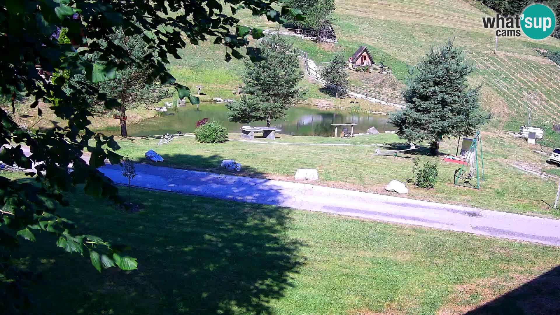 Stagno presso la Fattoria turistica Pr’Vrhovc | webcam in diretta