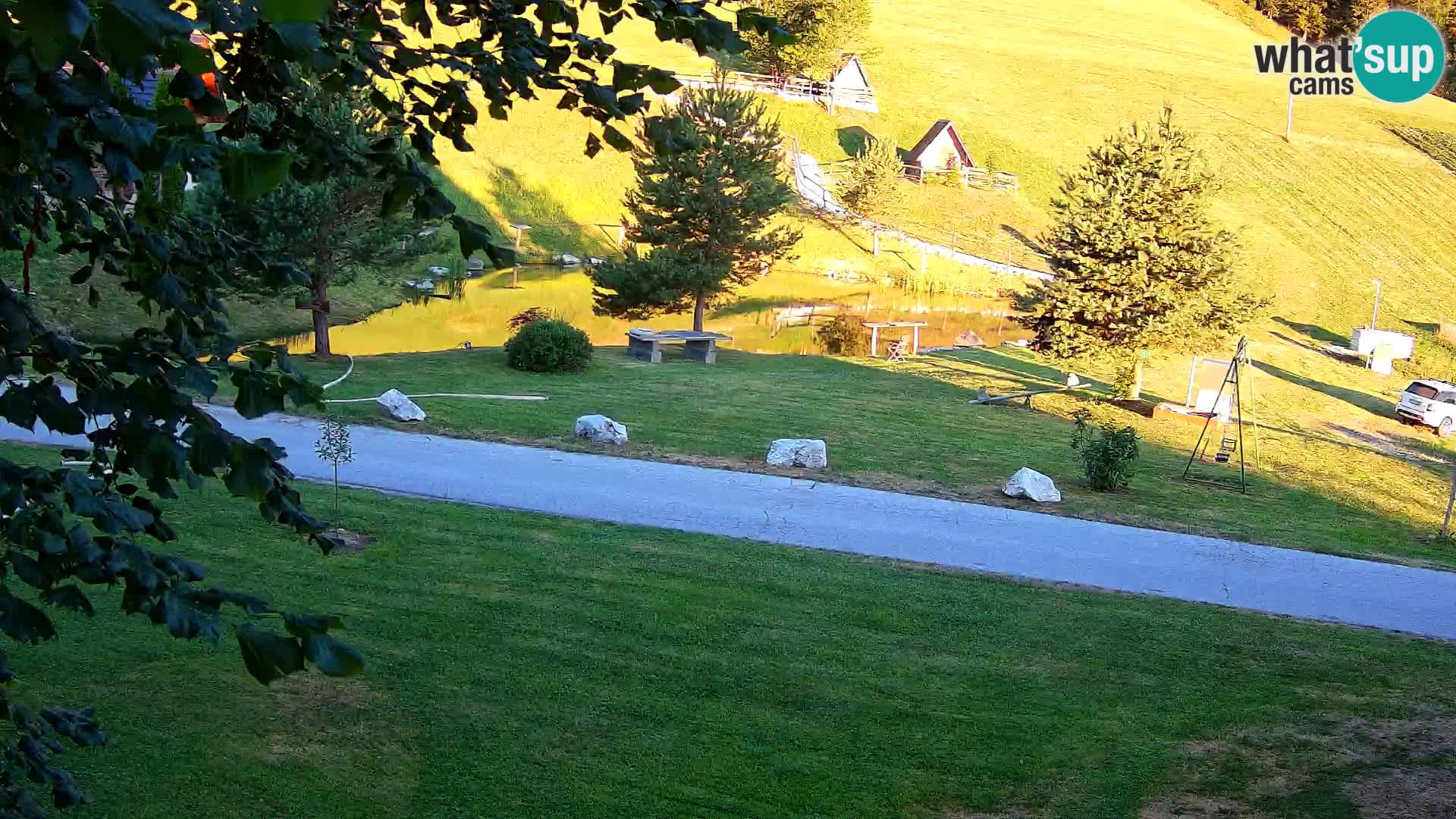 Stagno presso la Fattoria turistica Pr’Vrhovc | webcam in diretta