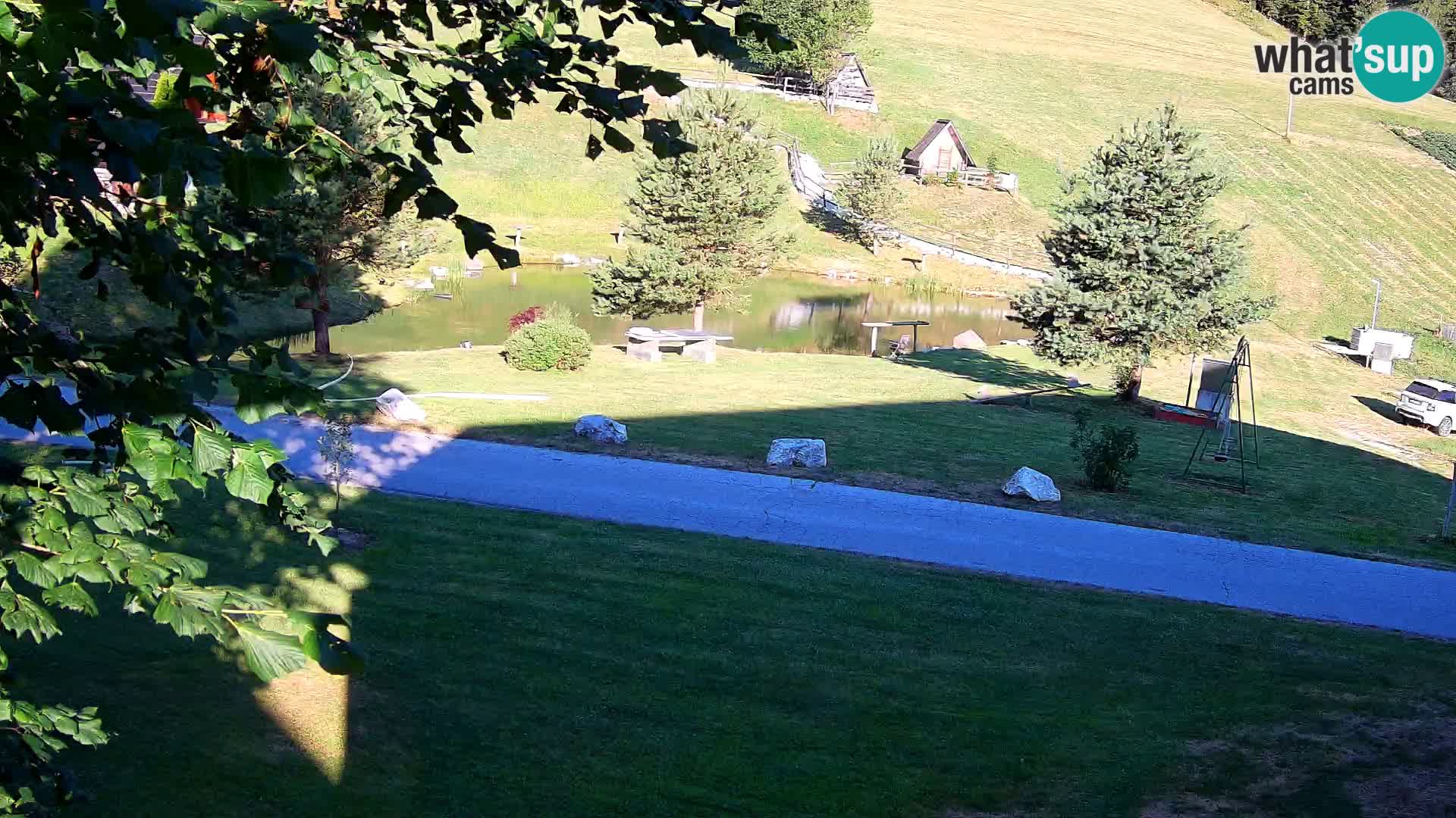 Stagno presso la Fattoria turistica Pr’Vrhovc | webcam in diretta