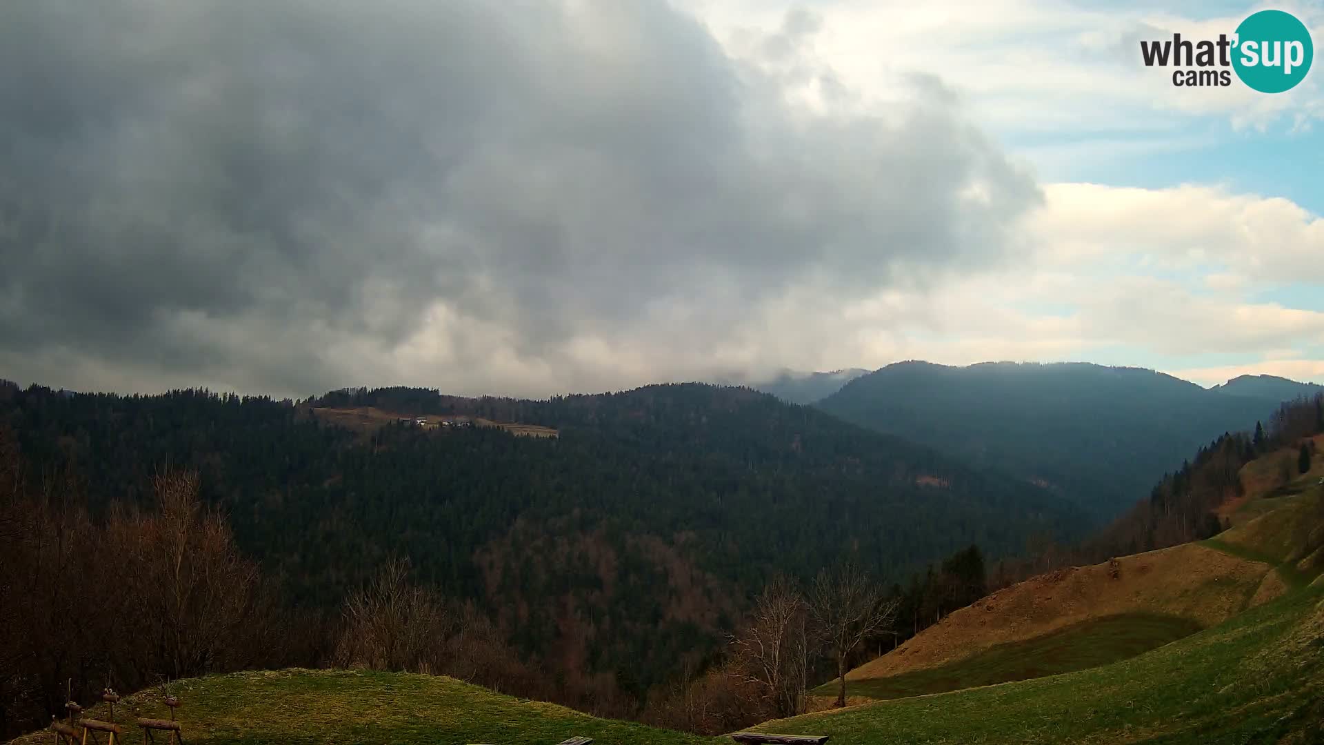 Webcam Brunarica Dražgoše – Live View of Ratitovec (1666 m)