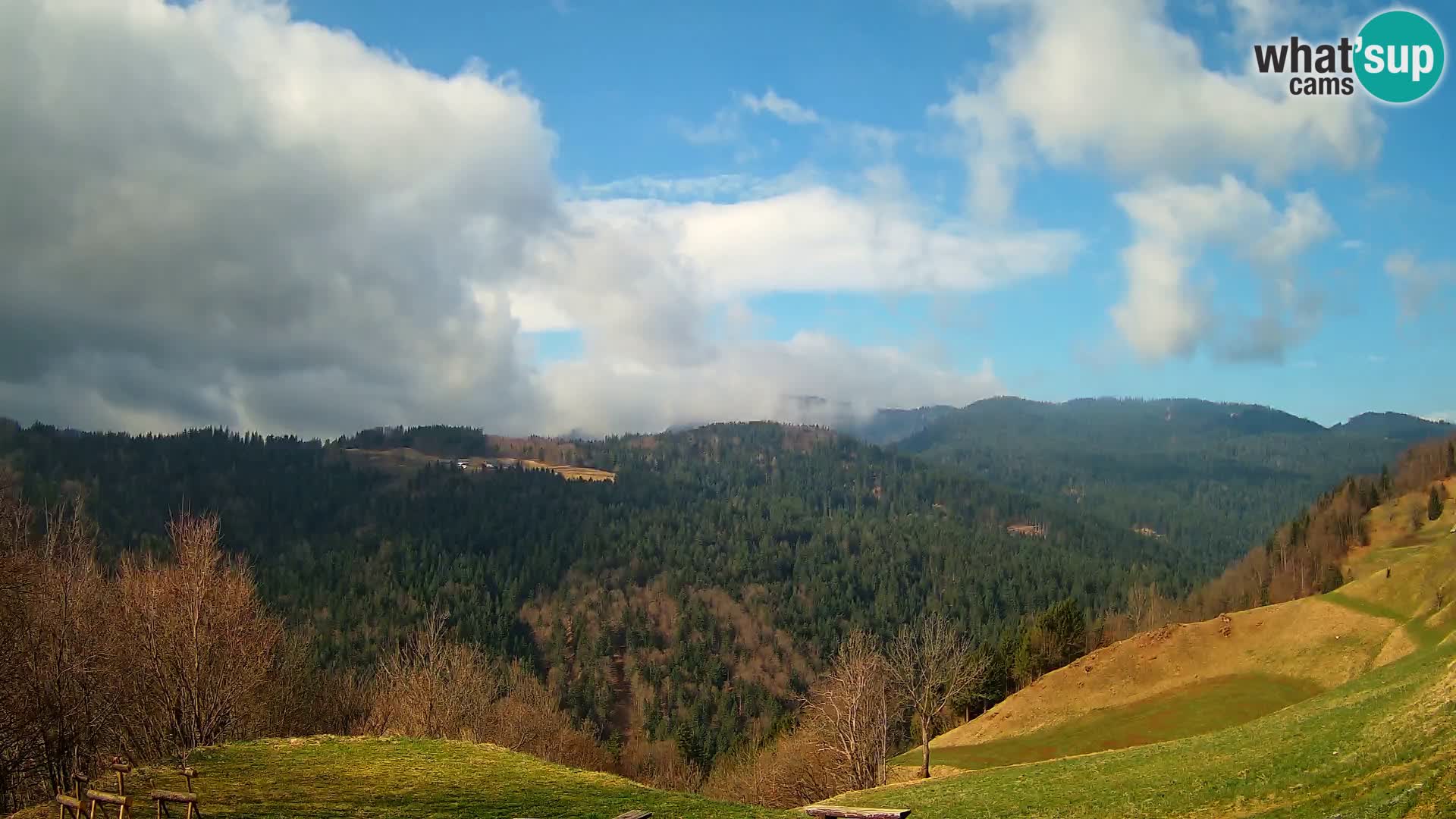 Webcam Brunarica Dražgoše – Live View of Ratitovec (1666 m)