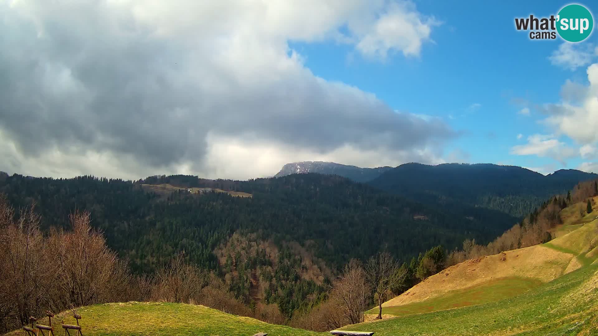 Webcam Brunarica Dražgoše – Live View of Ratitovec (1666 m)
