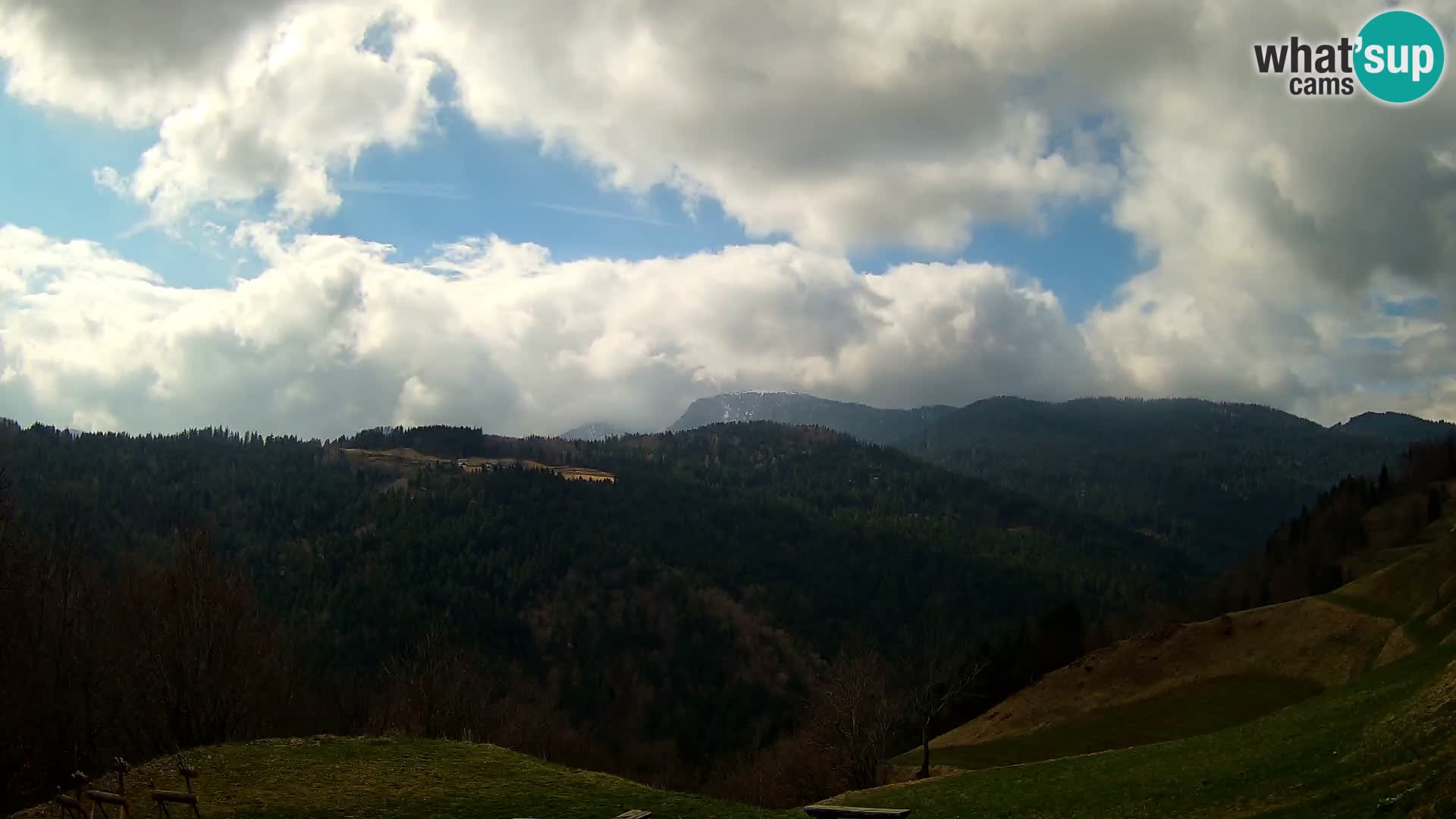 Webcam Brunarica Dražgoše – Live View of Ratitovec (1666 m)