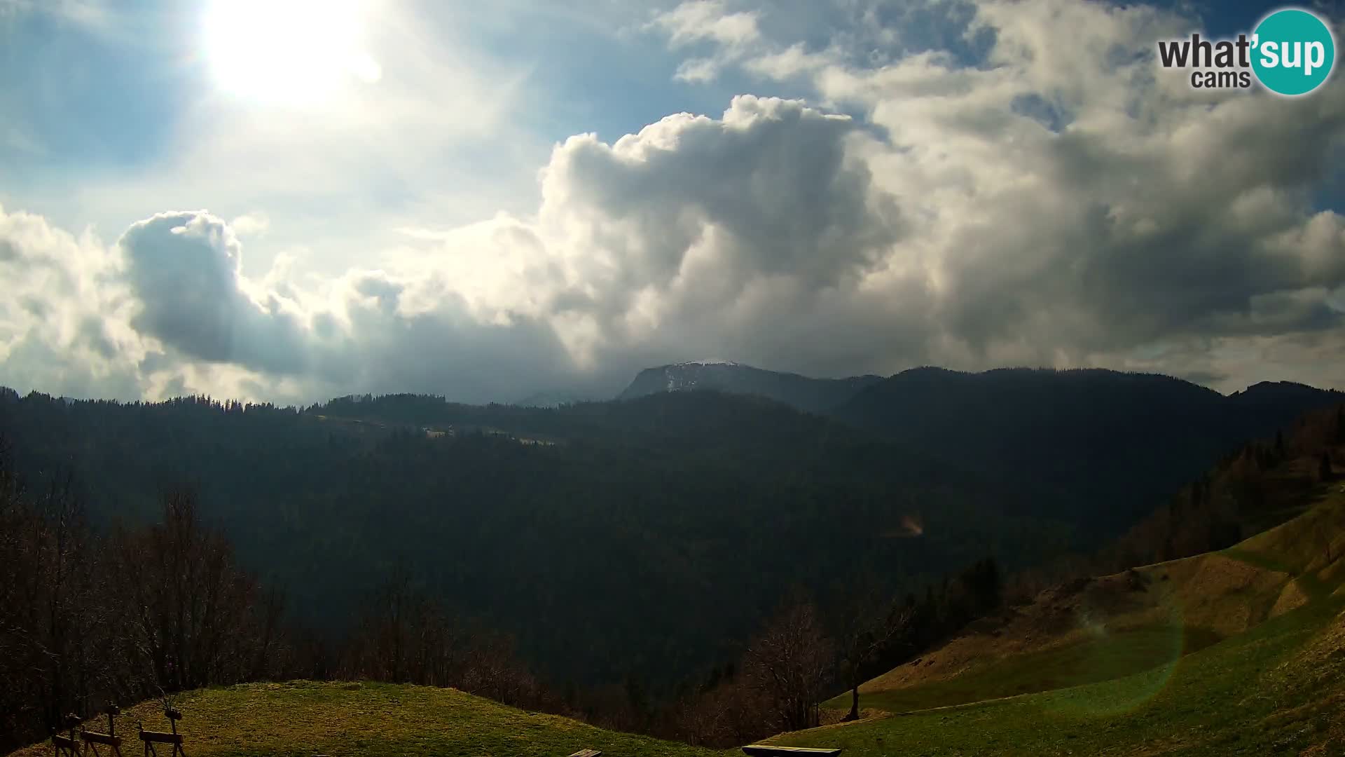 Webcam Brunarica Dražgoše – Liveblick auf Ratitovec (1666 m)