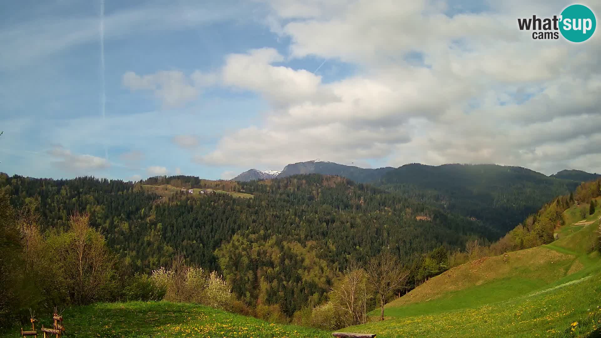 Spletna kamera Brunarica Dražgoše – Pogled v živo na Ratitovec (1666 m)