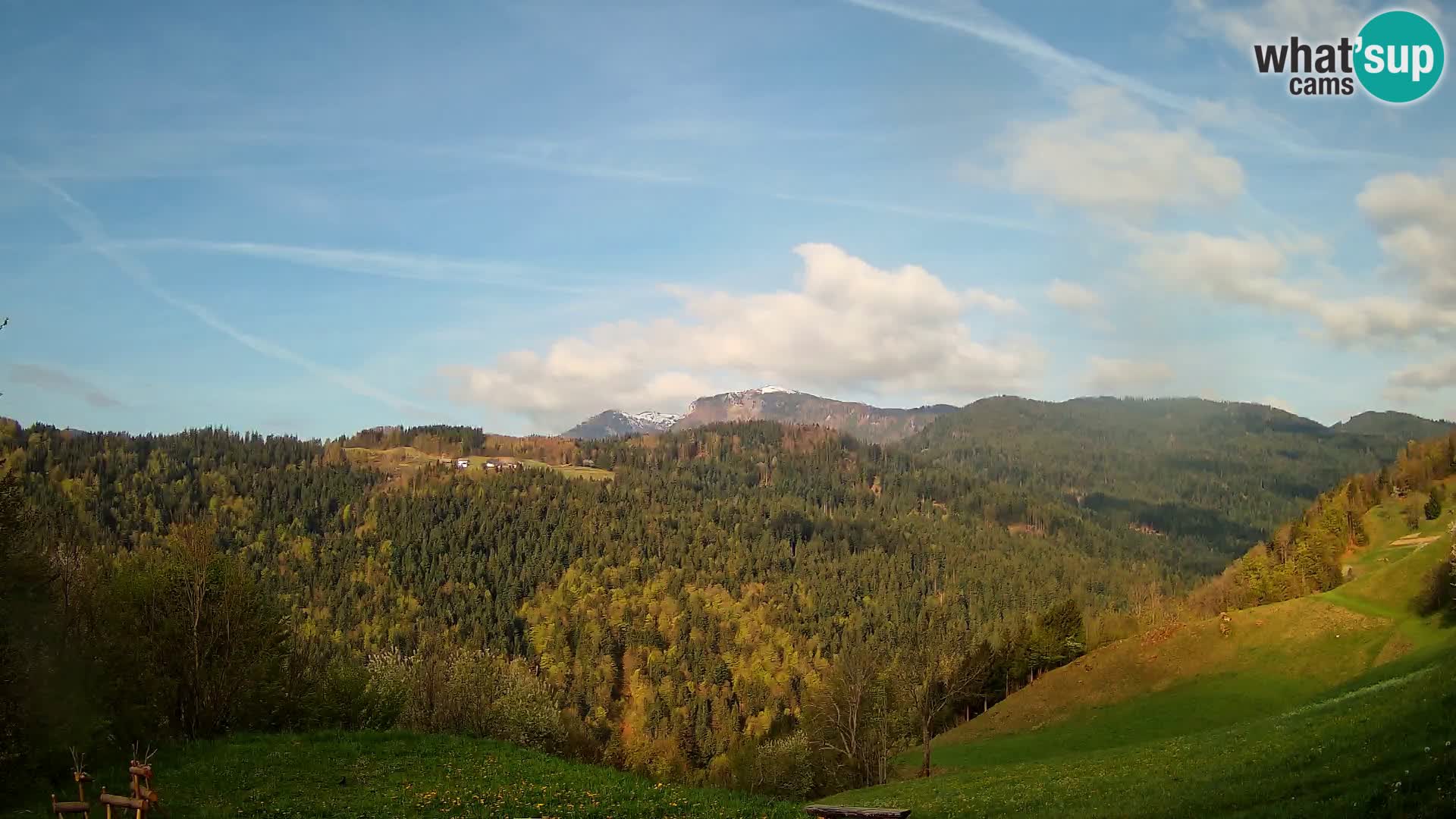 Webcam Brunarica Dražgoše – Live View of Ratitovec (1666 m)