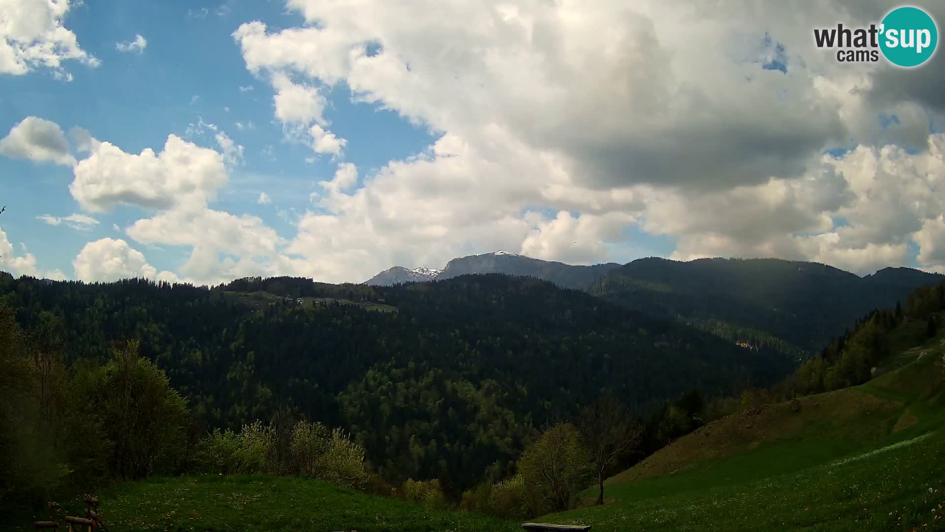 Webcam Brunarica Dražgoše – Live View of Ratitovec (1666 m)