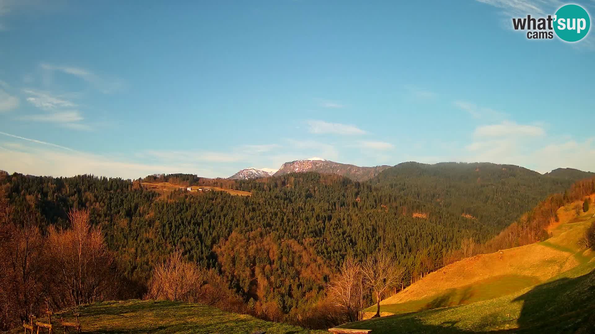 Webcam Brunarica Dražgoše – Vista live sul Ratitovec (1666 m)