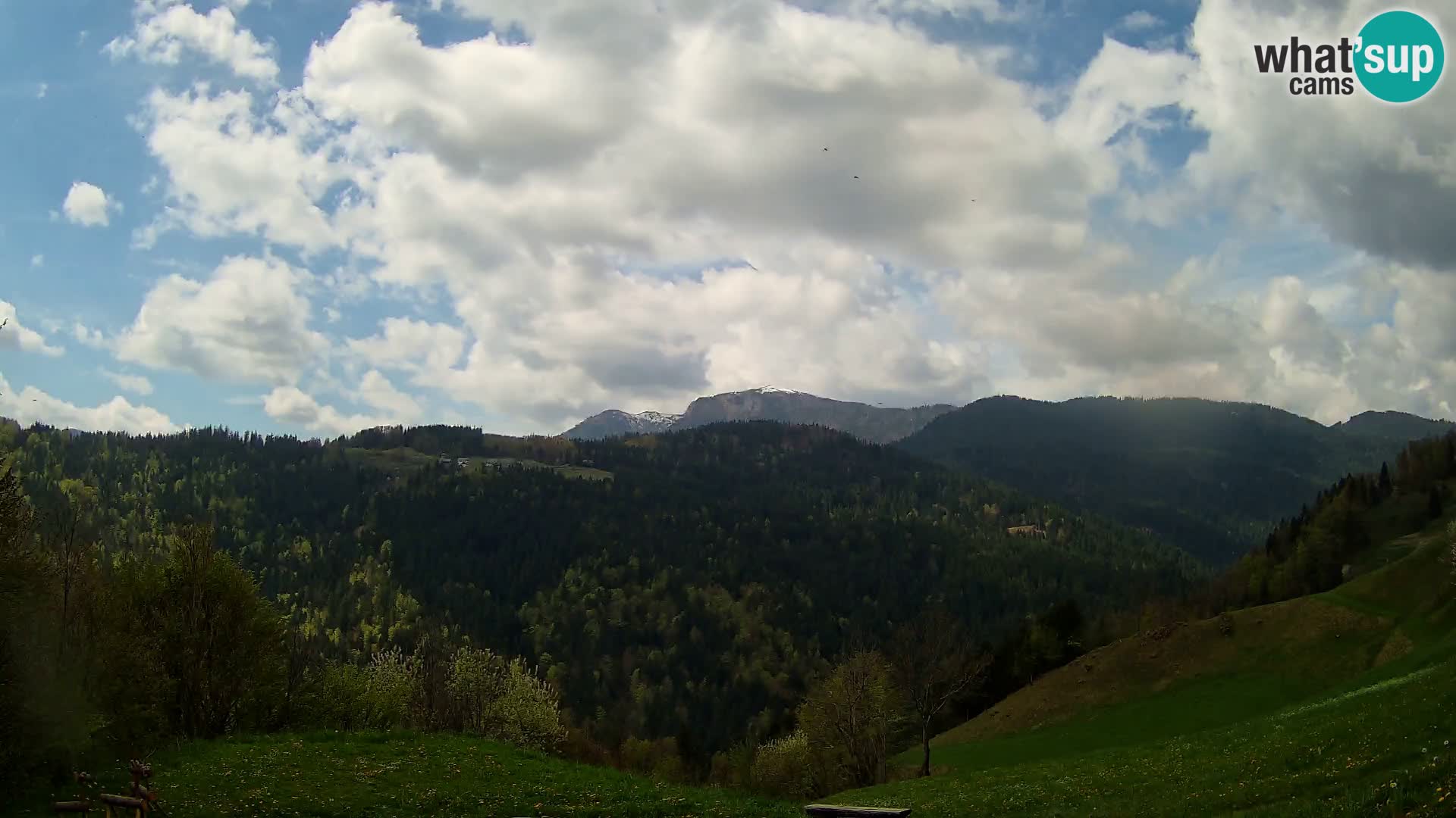 Spletna kamera Brunarica Dražgoše – Pogled v živo na Ratitovec (1666 m)