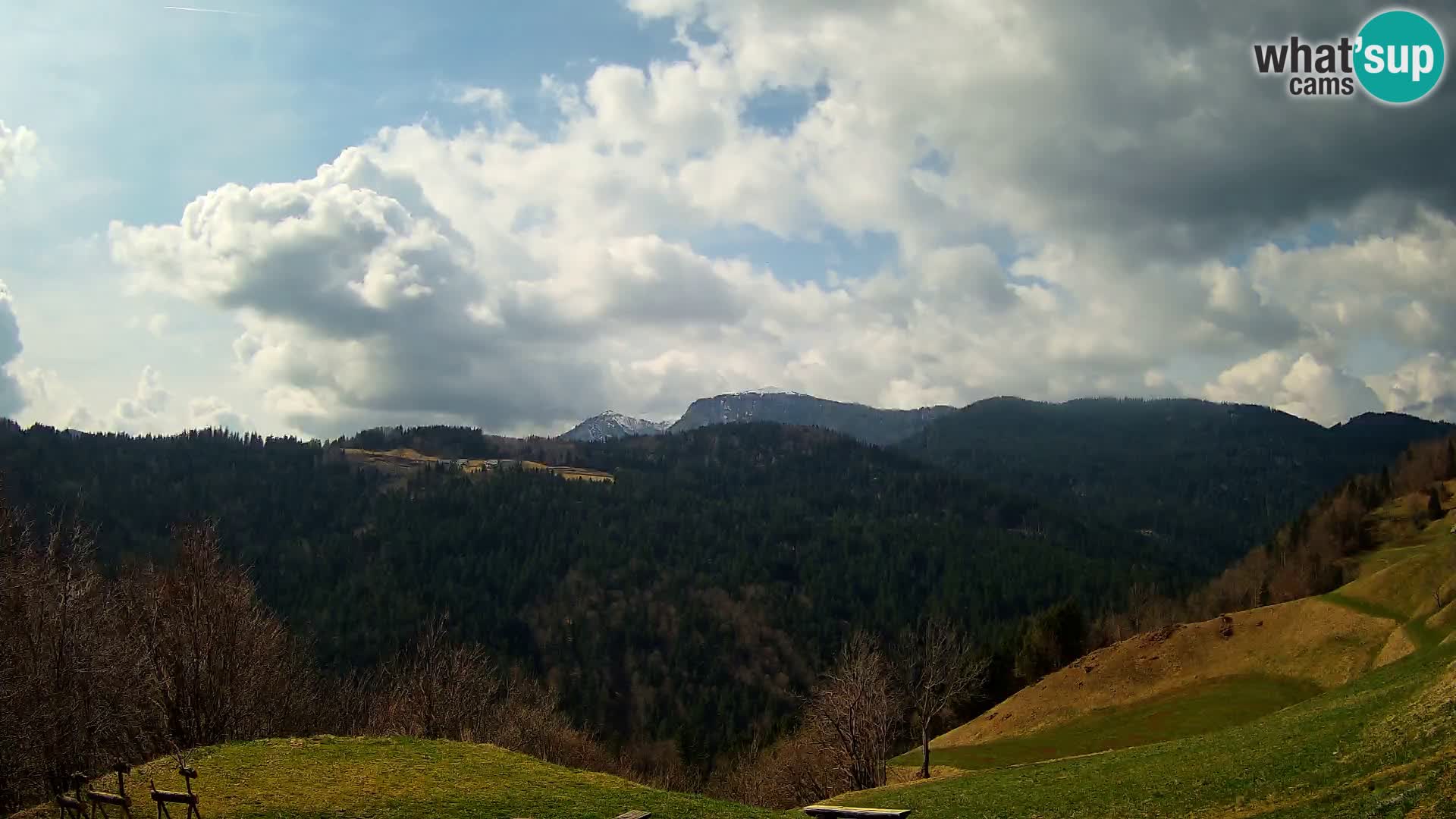 Webcam Brunarica Dražgoše – Live View of Ratitovec (1666 m)