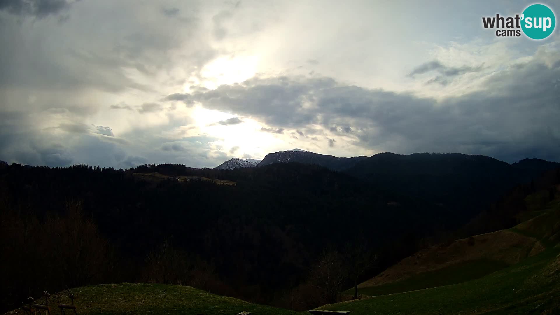 Webcam Brunarica Dražgoše – Live View of Ratitovec (1666 m)