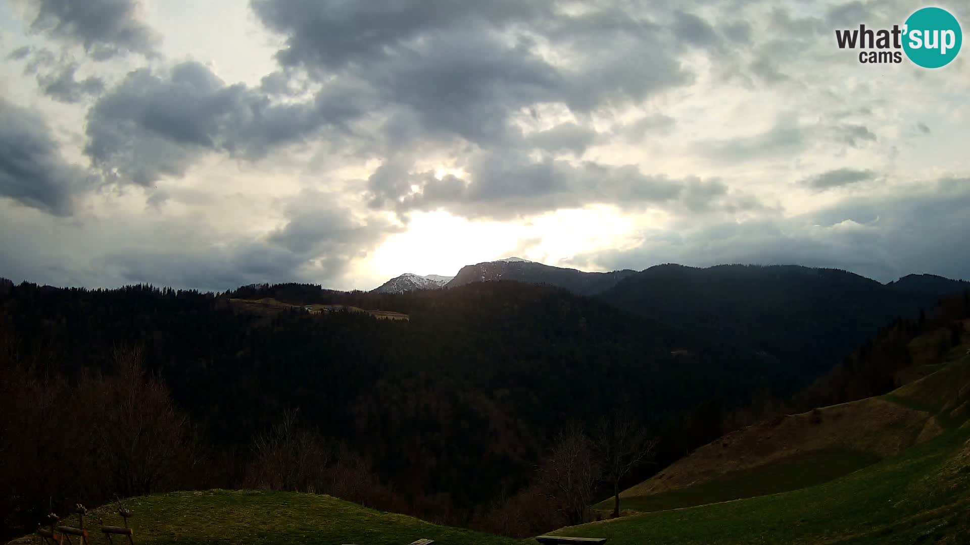 Spletna kamera Brunarica Dražgoše – Pogled v živo na Ratitovec (1666 m)