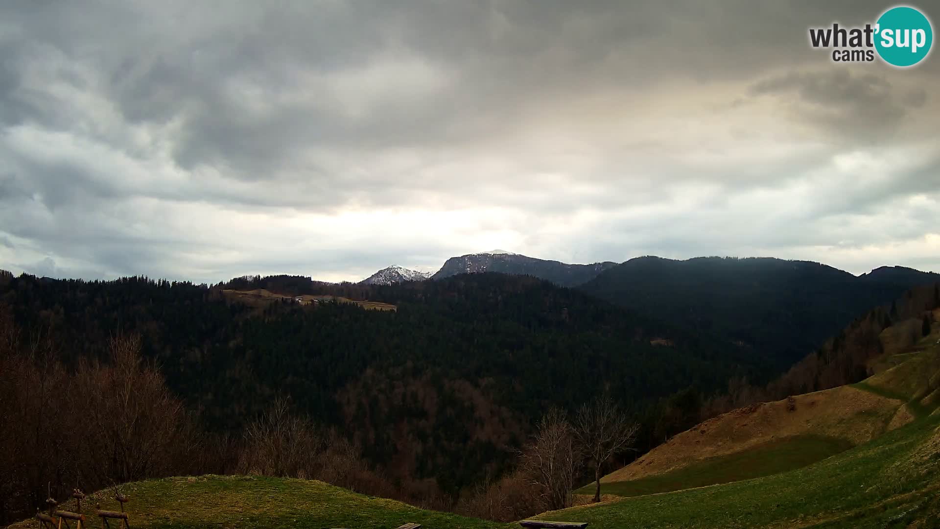 Webcam Brunarica Dražgoše – Live View of Ratitovec (1666 m)