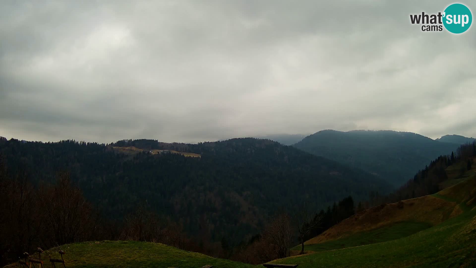 Webcam Brunarica Dražgoše – Live View of Ratitovec (1666 m)