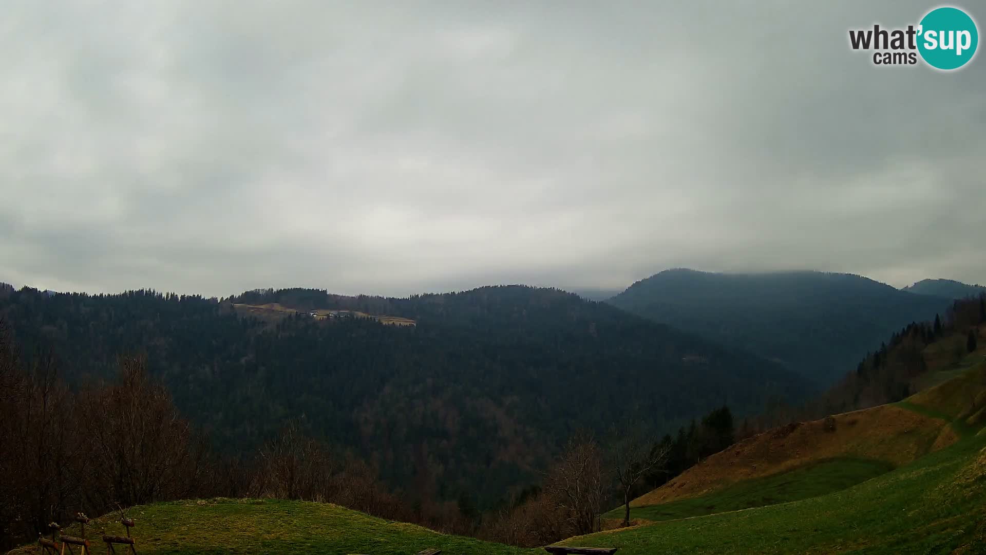 Webcam Brunarica Dražgoše – Live View of Ratitovec (1666 m)