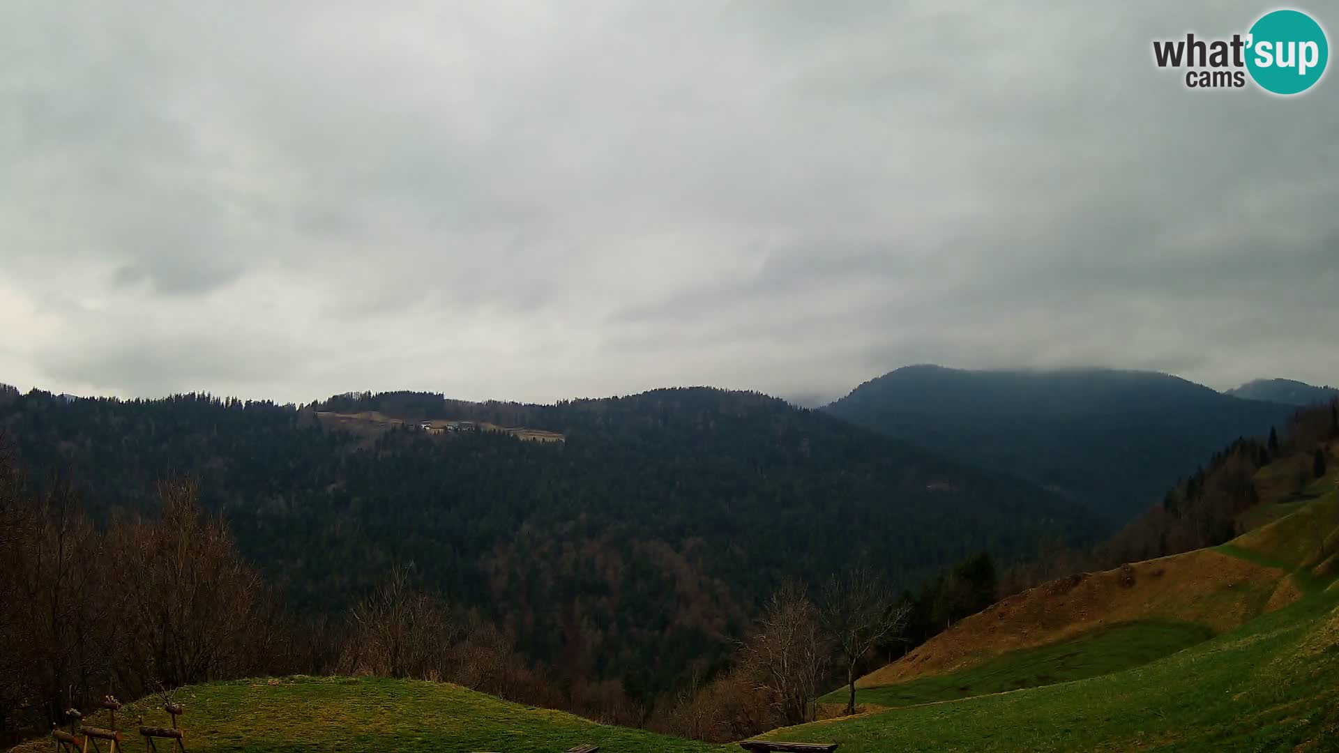 Webcam Brunarica Dražgoše – Live View of Ratitovec (1666 m)