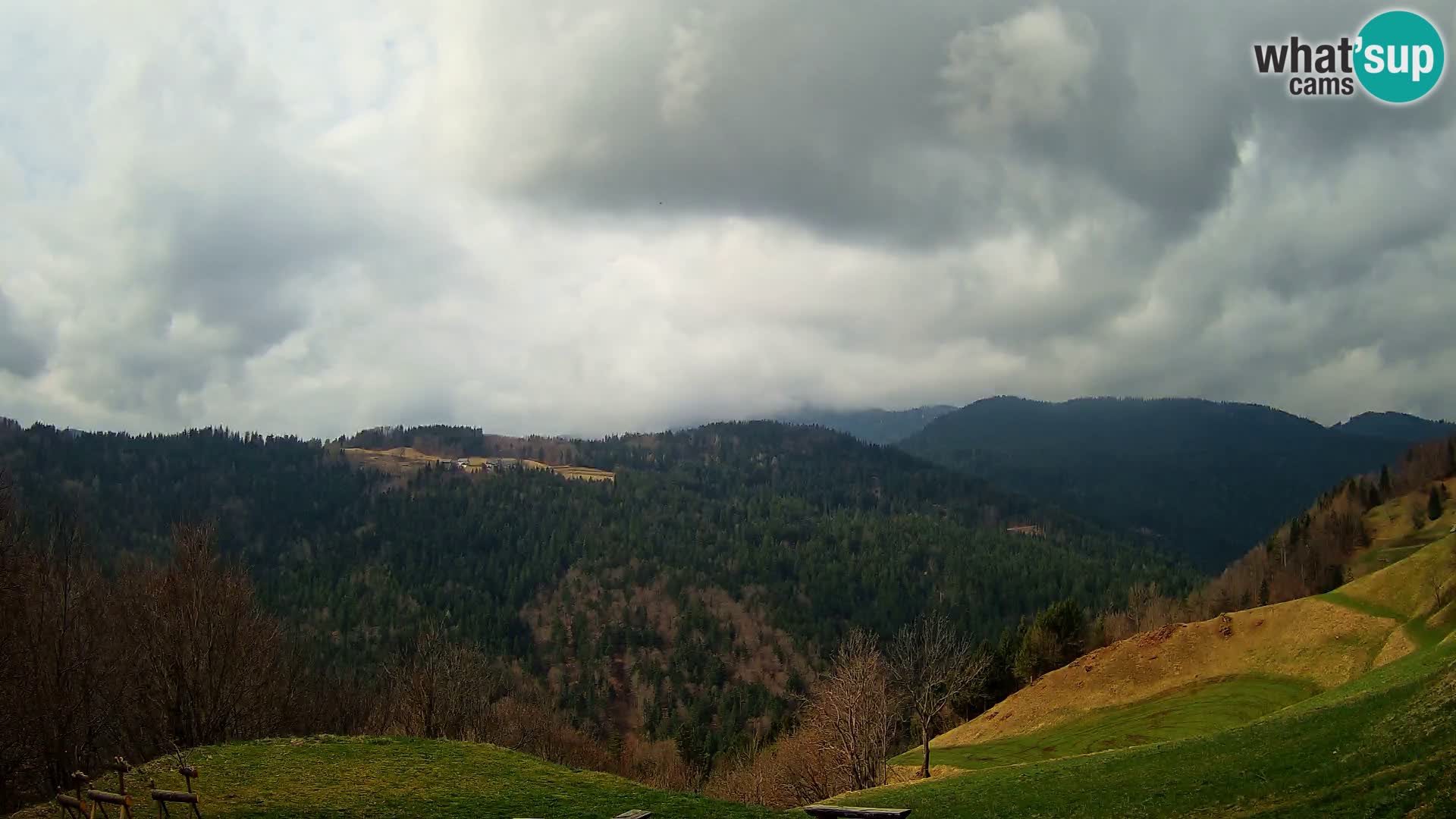 Webcam Brunarica Dražgoše – Live View of Ratitovec (1666 m)