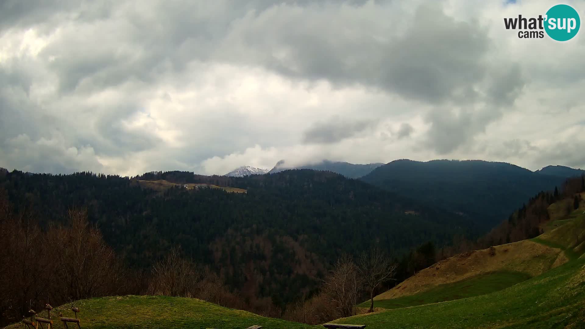 Webcam Brunarica Dražgoše – Liveblick auf Ratitovec (1666 m)