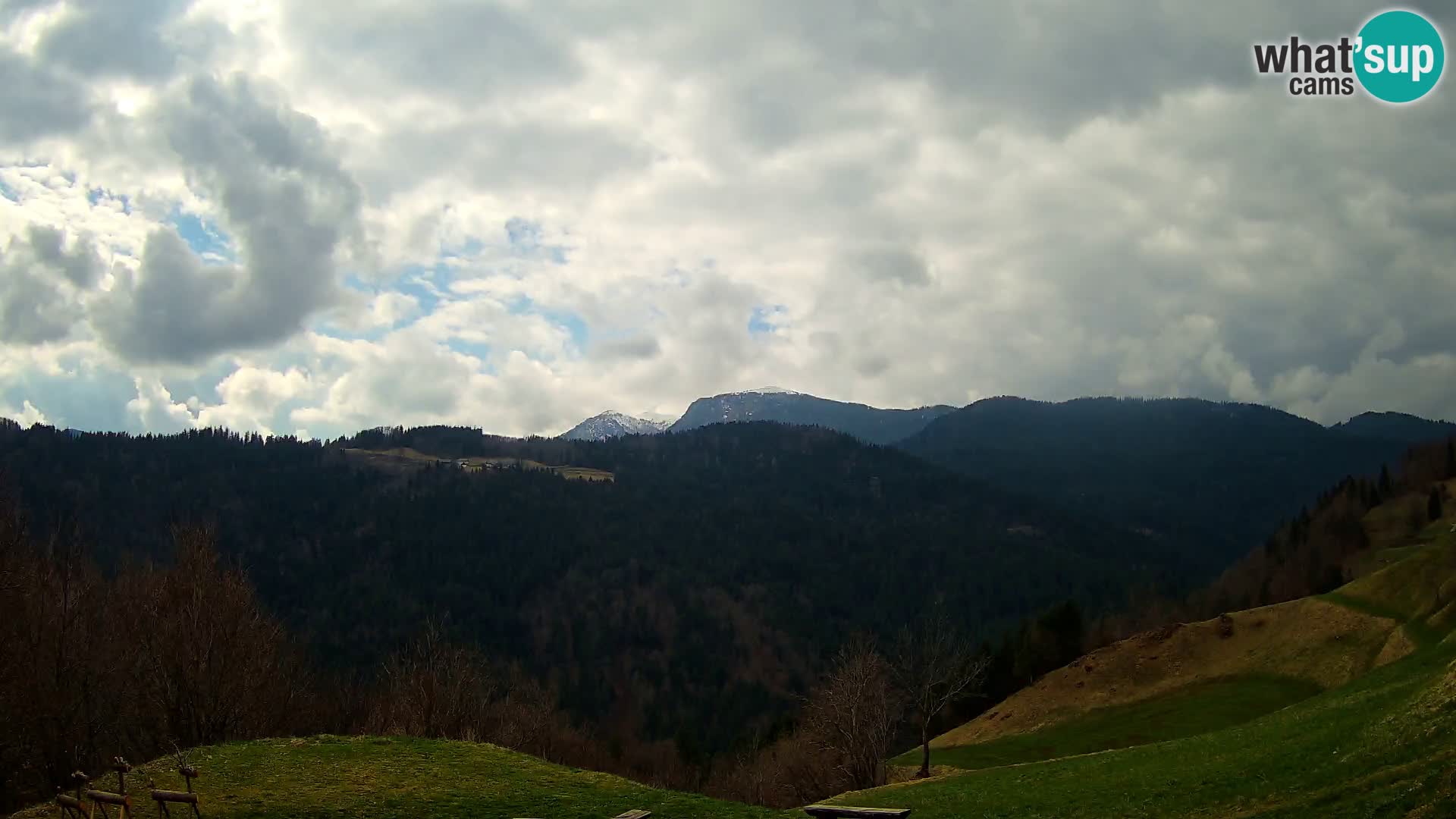 Webcam Brunarica Dražgoše – Live View of Ratitovec (1666 m)